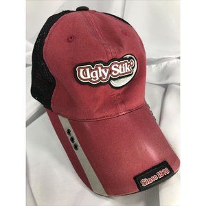 Red Ugly Stick Fishing Pole Baseball Hat Trucker Cap Mesh Back Ready to Wear